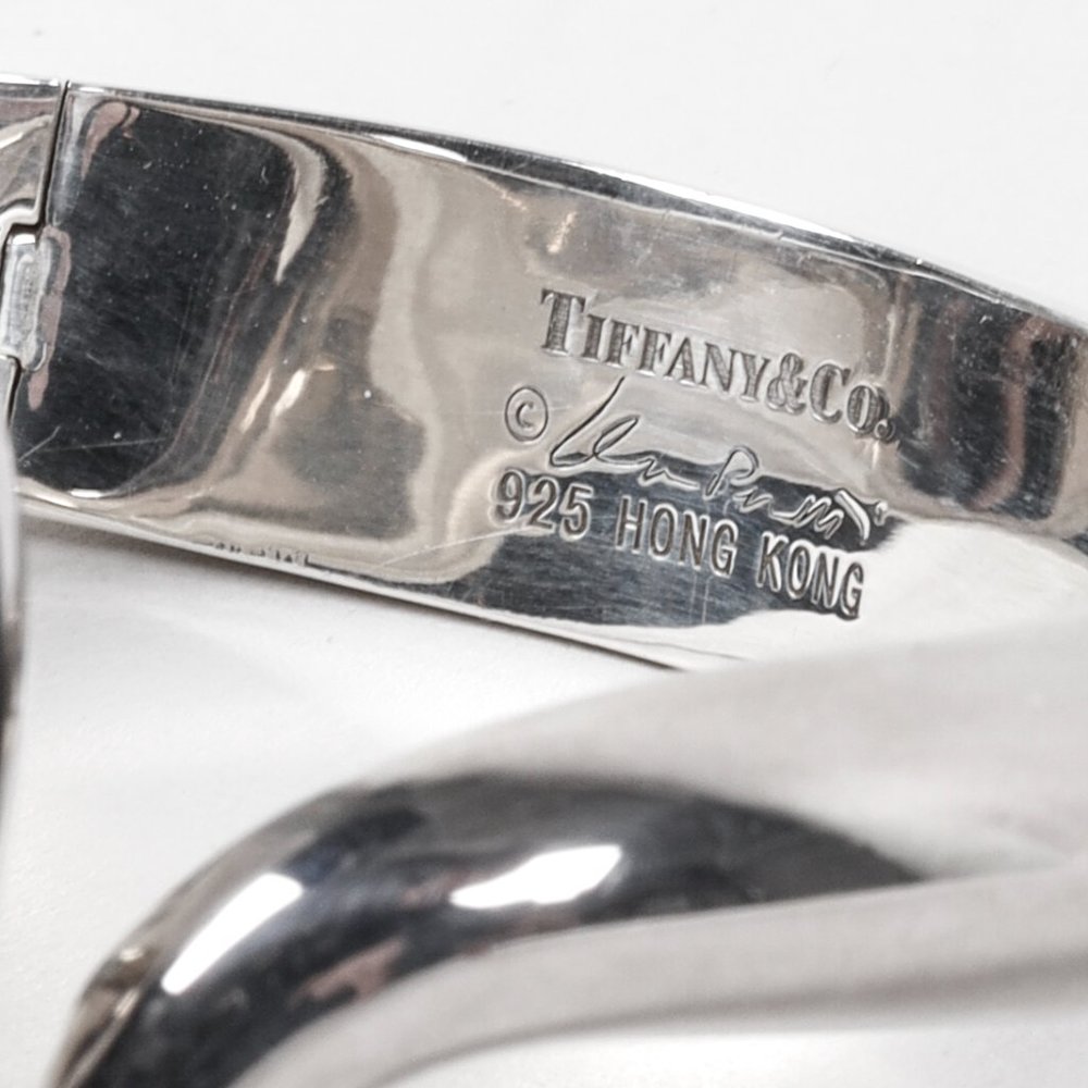 Tiffany & Co. Elsa Peretti Sevillana Sterling Silver Black Jade Cuff - Picture 5 of 5